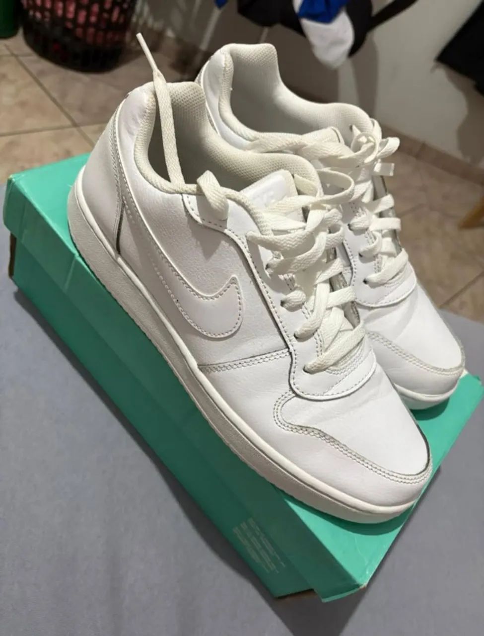 Tênis Nike Sportswear Ebernon Low Branco original - Foto 2