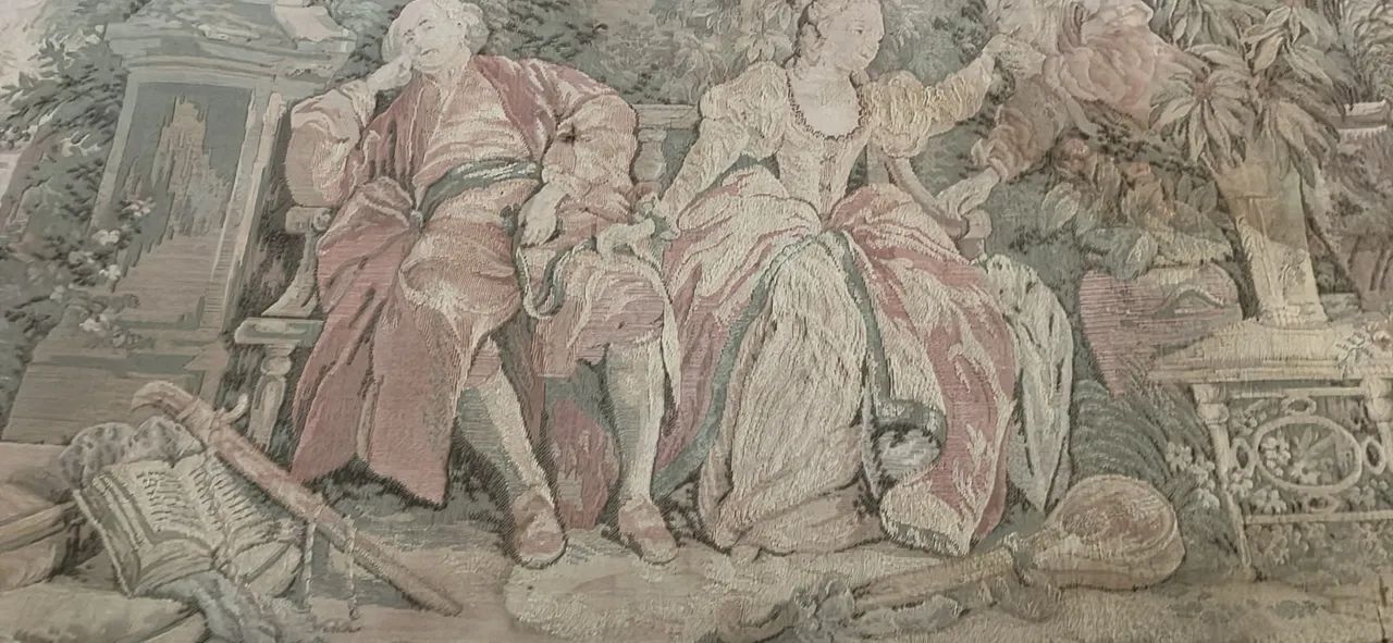 Tapeçaria Antiga Gobelin Quadro  - Foto 3
