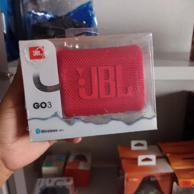 CAIXA DE SOM JBL GO3, VERMELHA 