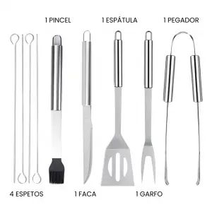 Kit Churrasco UItensílios Completos - Foto 4