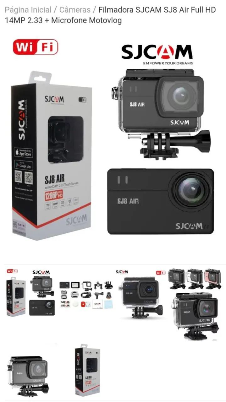 Câmera SJ8 AIR Nova
