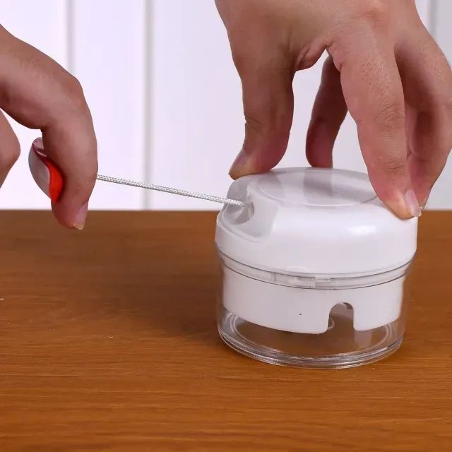 Mini Processador de Alimentos 2 Lâminas Triturador Manual - Foto 2