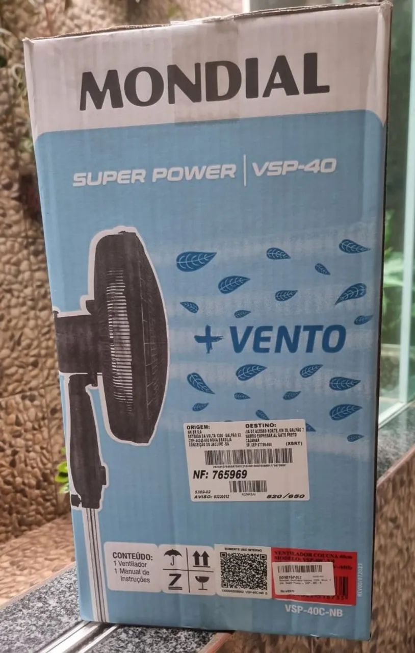 Vendo Ventilador Mondial Super Power - Novo - Foto 3