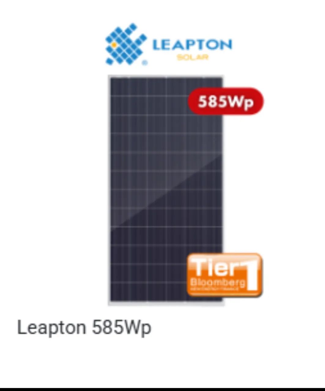 Painel Solar Leapton 585Wp - Alta Potência