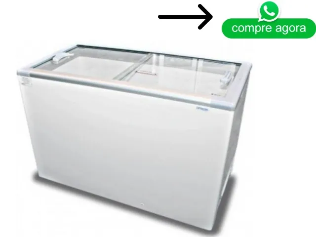 Freezer Horizontal Expositor Fricon Tampa de Vidro 411L - 127/220V