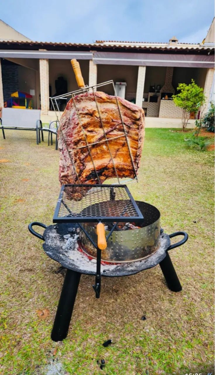 Espeto para costelão fogo de chão, churrasco, churrasqueira. - Foto 4