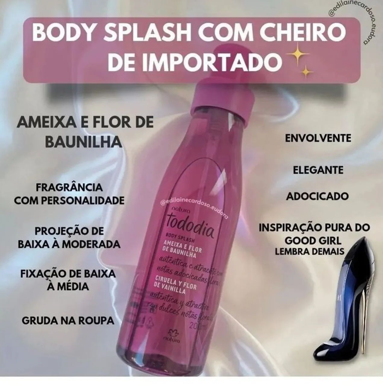 Body Splash Tododia Ameixa e Flor de Baunilha - Natura