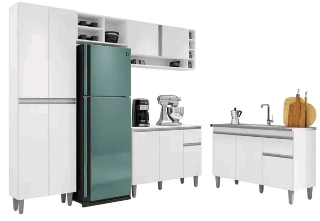 Conjunto de Armários de Cozinha Branco