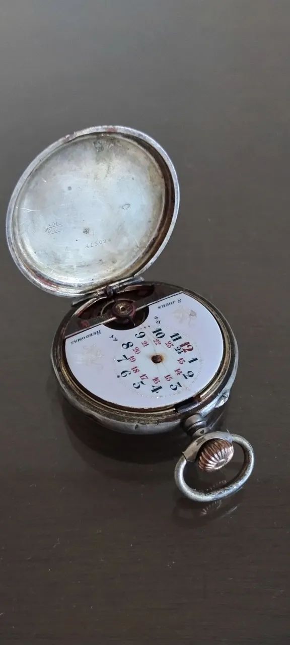 Relógio de bolso 8 jours hebdomas