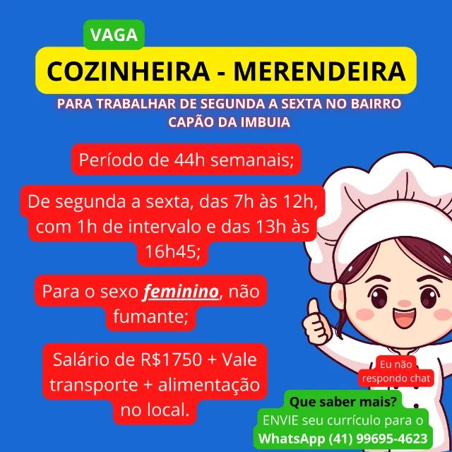 Vaga de Cozinheira