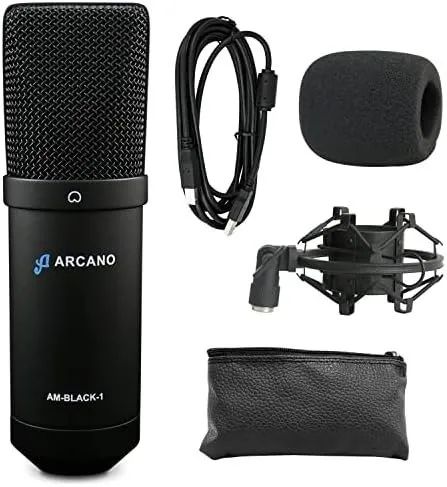 Microfone Arcano Am-black-1 Condensador Cardioide Cor Preto - Foto 2