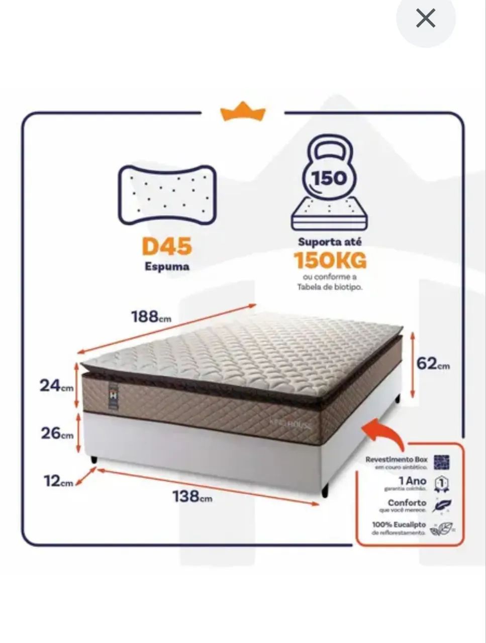 Cama casal seminova - Foto 3