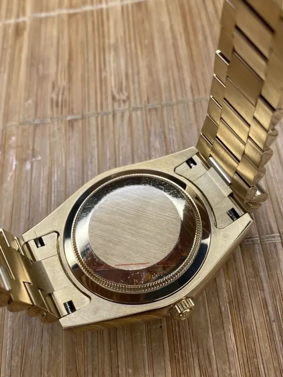 Relógio Rolex Automático Modelo Day DATE Presidente Dourado Com Mostrador Branco - Foto 4