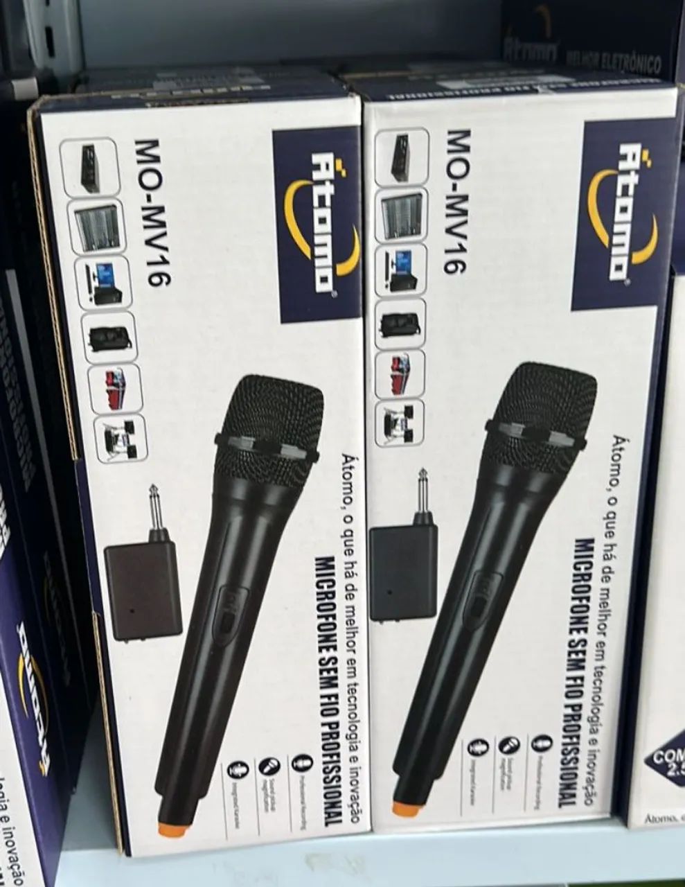 Microfone Sem Fio Profissional Átomo MO-MV16