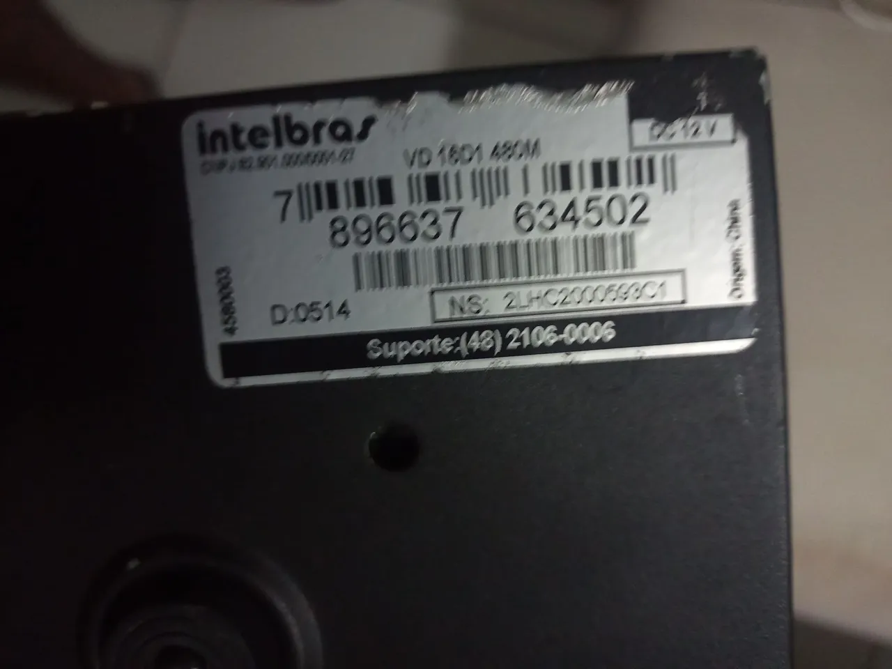 DVR Intelbras VD 1601 480M COM HD de 500 gb