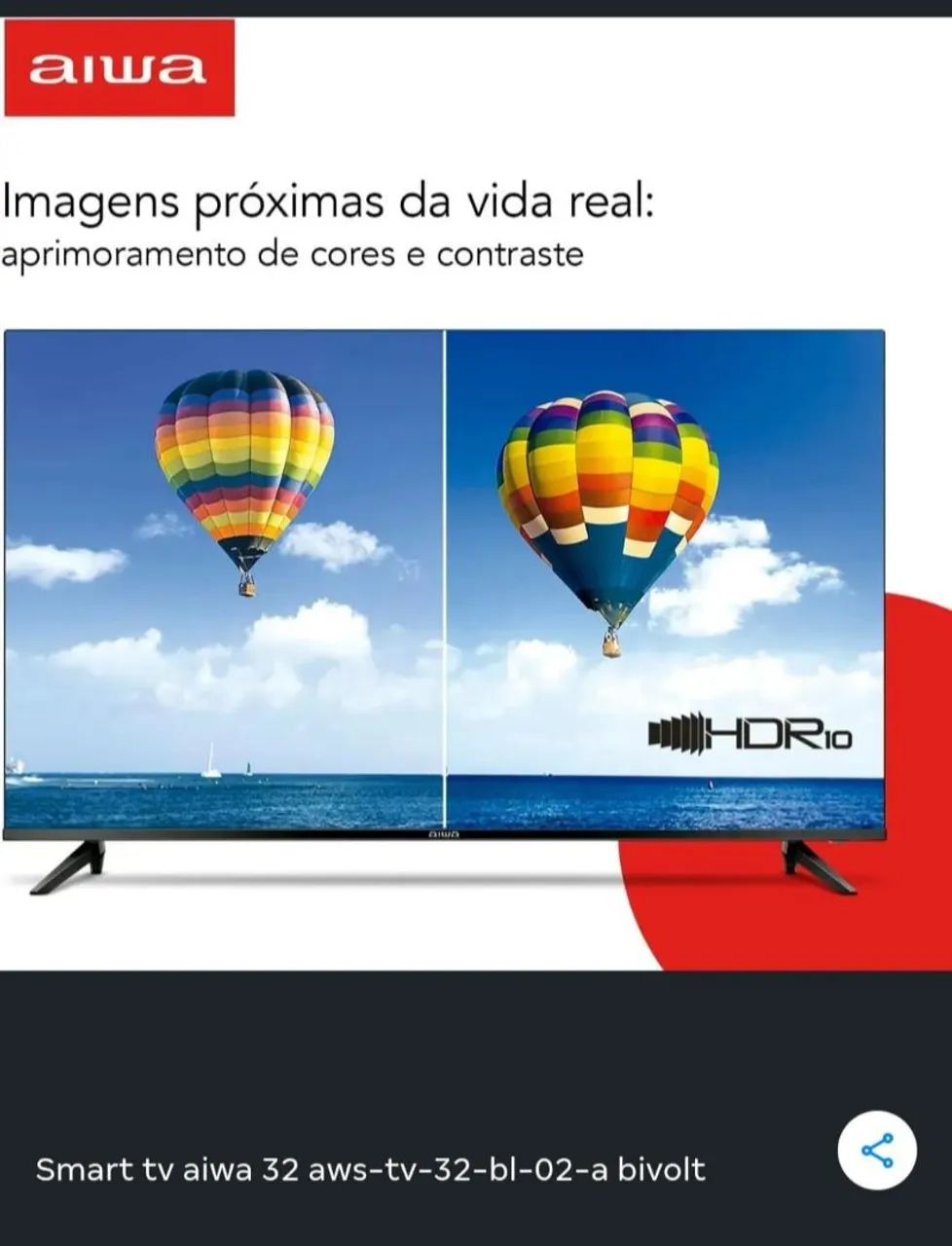 Televisão smartv AIWA 32 polegadas nova na caixa, não foi usada  - Foto 5