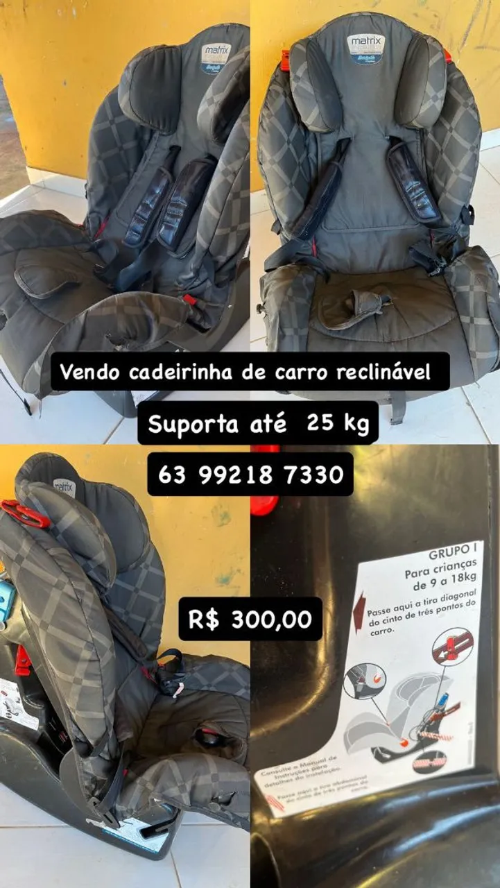 Cadeirinha de Carro Reclinável Matrix - Até 25kg