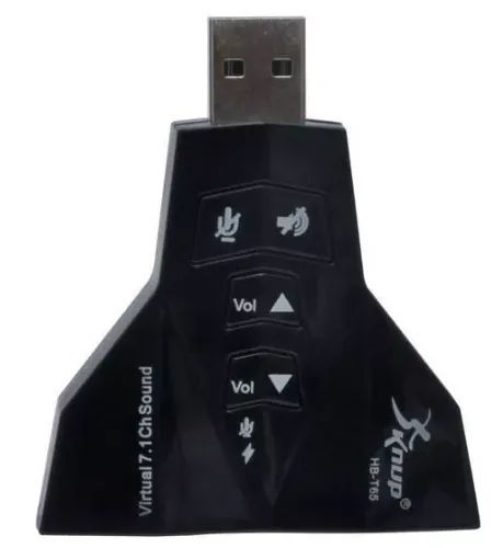 Adaptador Usb placa De Som Audio 7.1 Knup HB-T65 para Pc e Notebook - Foto 3