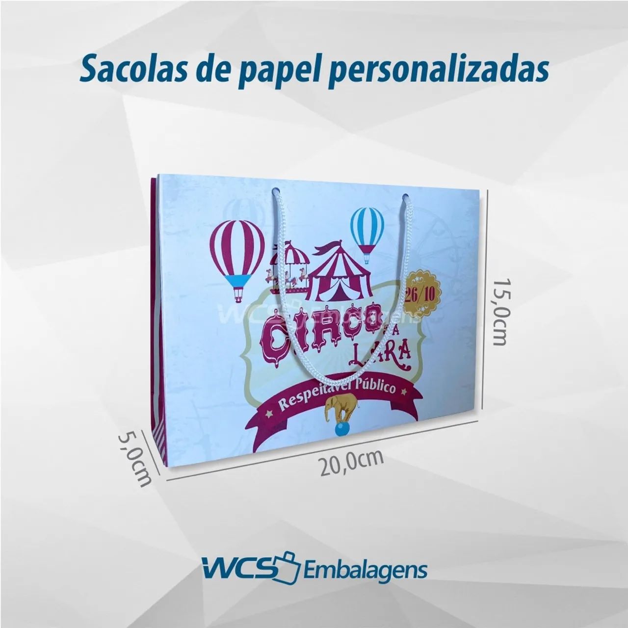Sacolas de papel para festas  - Foto 2