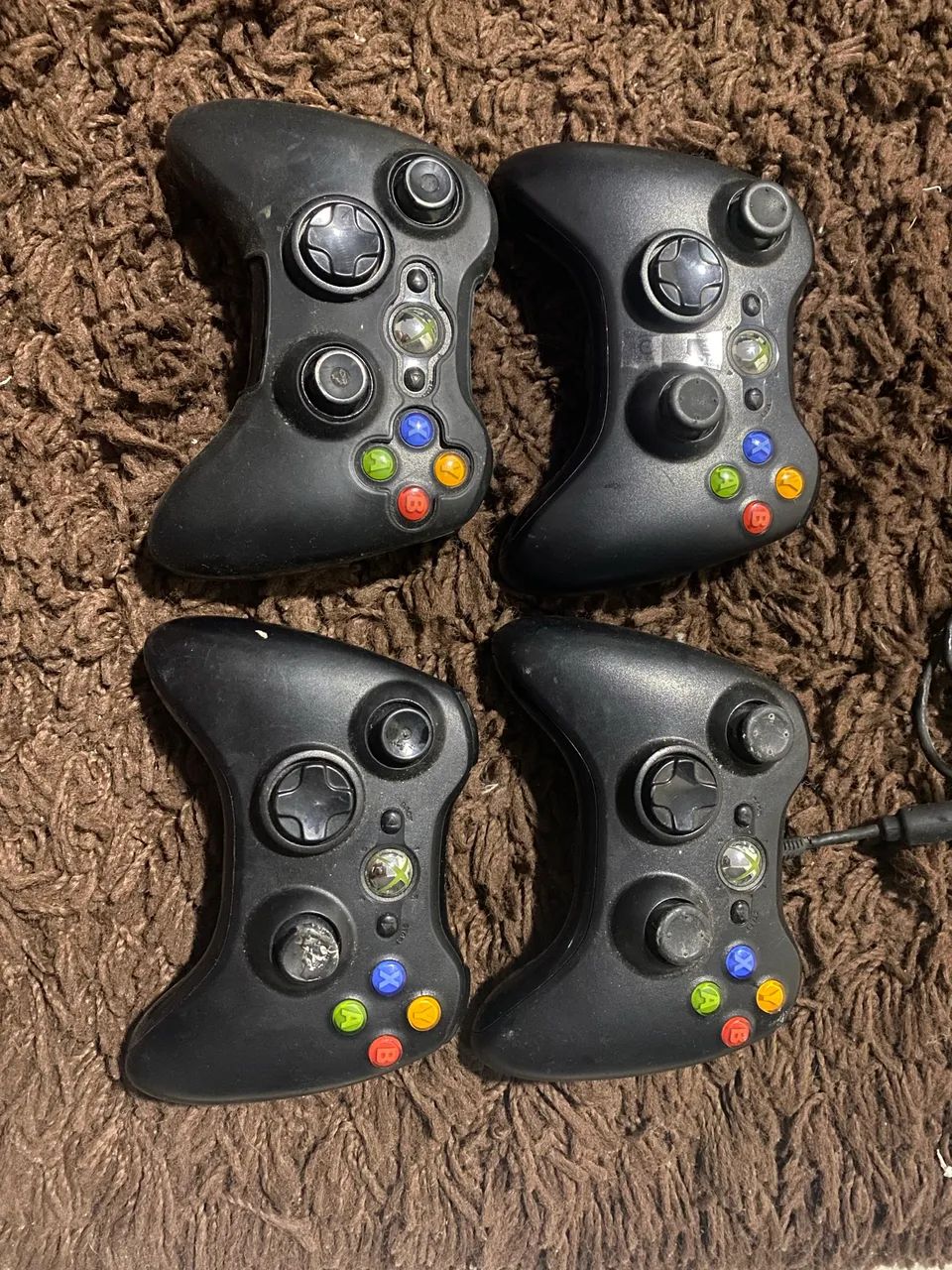 4 Controles Xbox 360 Pretos Originais