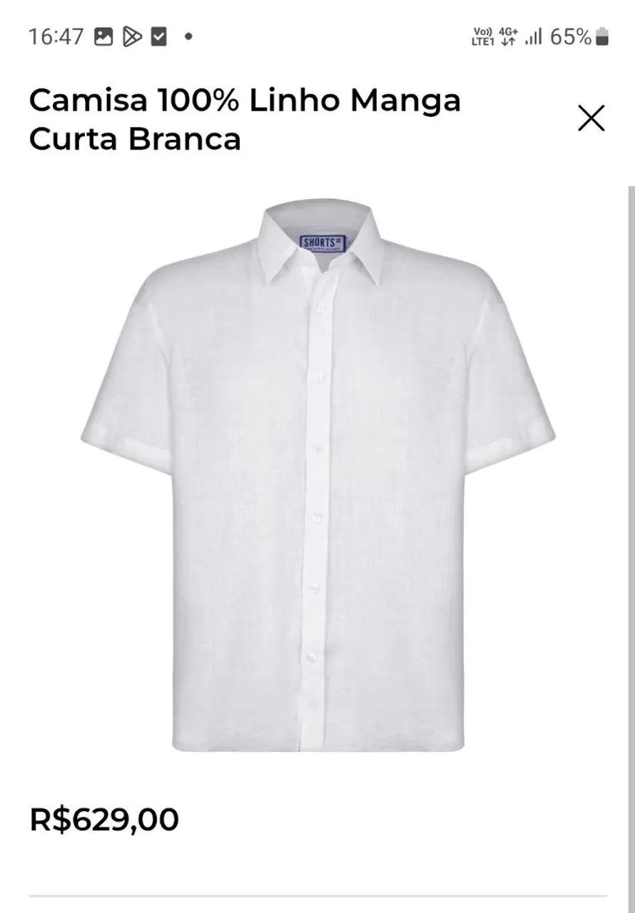 Camisa original de linho SHORTS. - Foto 4