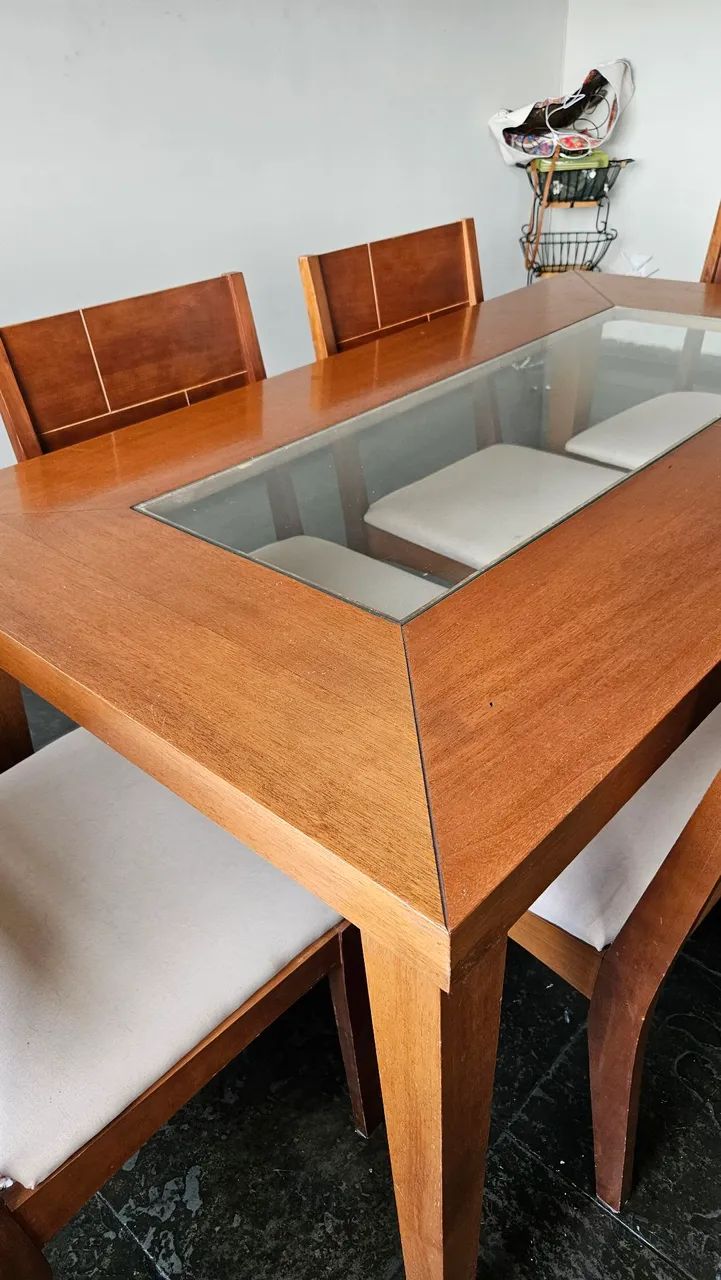 Mesa madeira 6 cadeiras - Foto 2