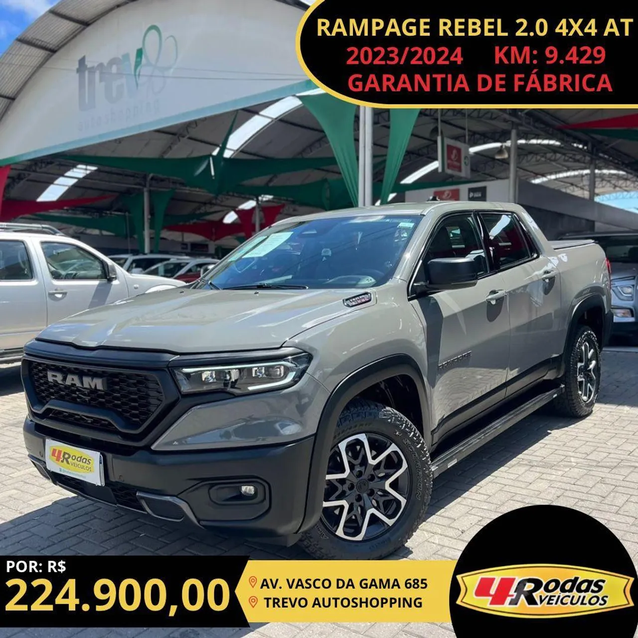 RAMPAGE REBEL AT GAS 4X4 CINZA 2023/2024