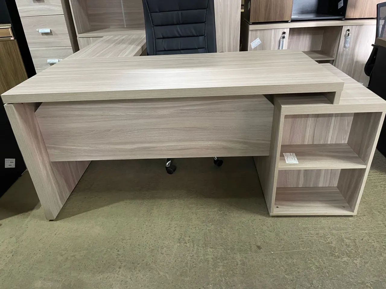 MESA DIRETIVA EM L PAINEL BIANC- MÓVEIS IKONMIXOFFICE 