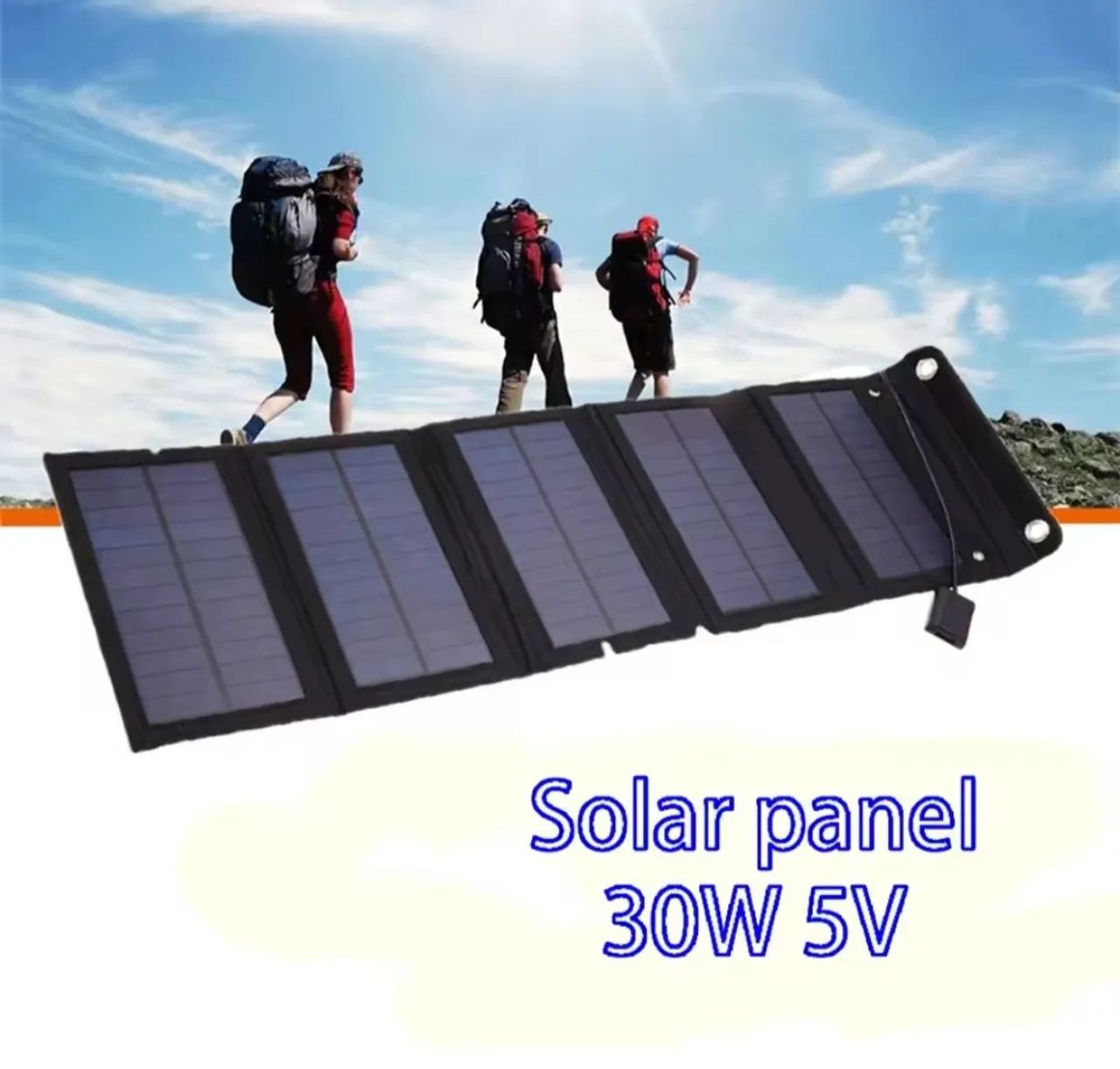 Painel Solar Portátil 30w Usb dobrável (Novo) - Foto 4