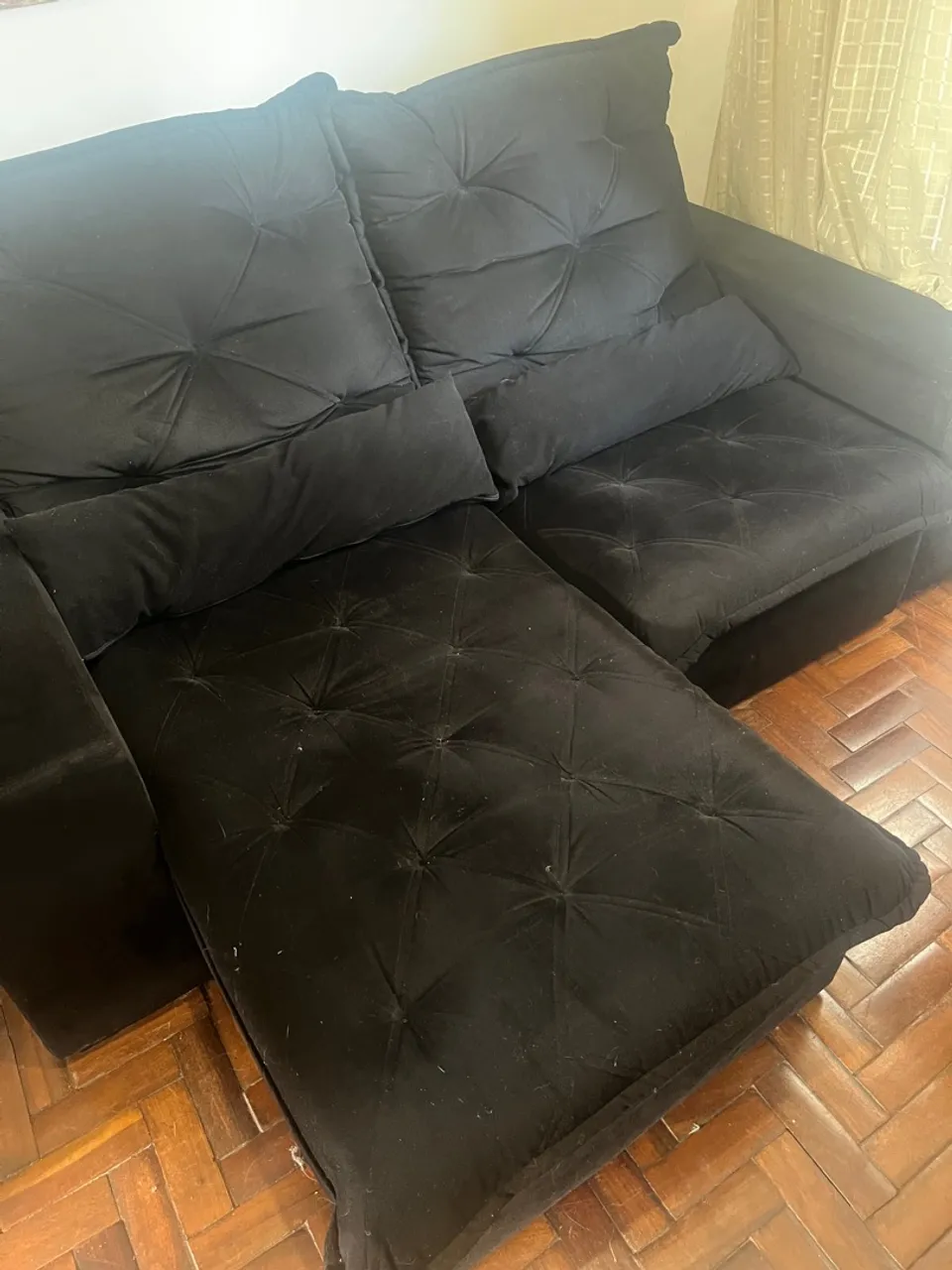 Sofá Retrátil e Reclinável - 2,10m x 1,18m - Confortável e Conservado