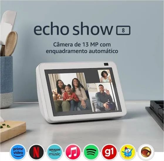 Echo Show 8 - Assistente inteligente com tela