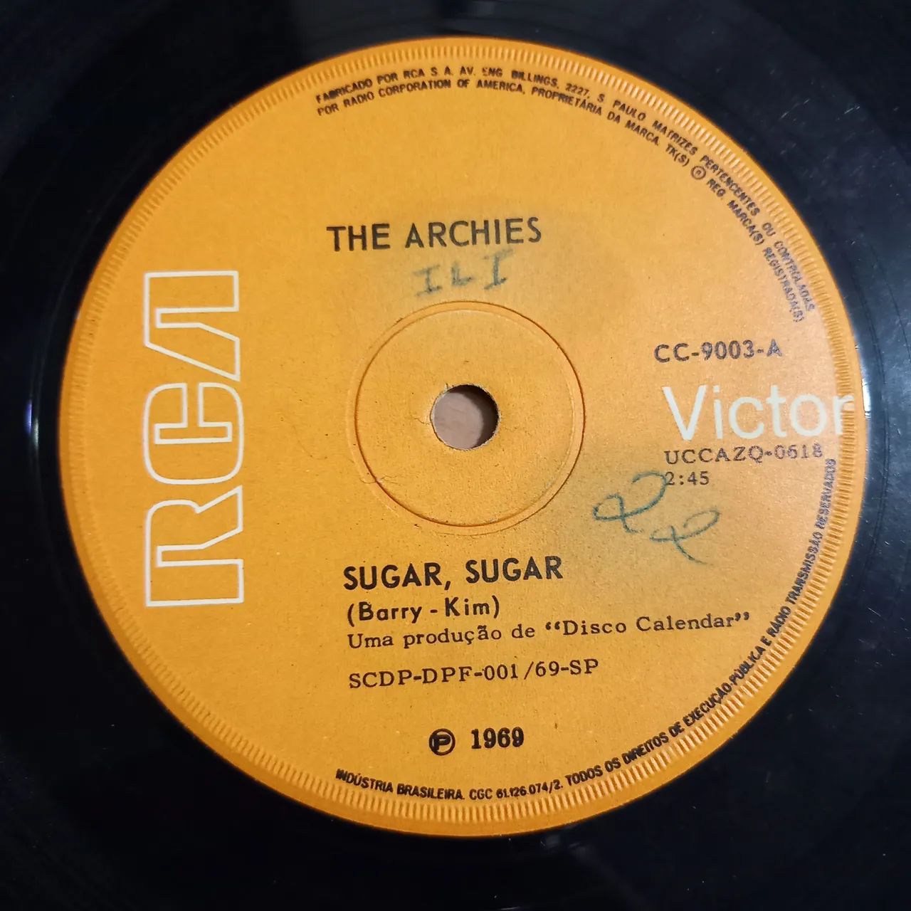 Disco de vinil Single "Sugar, Sugar" - The Archies - Foto 2