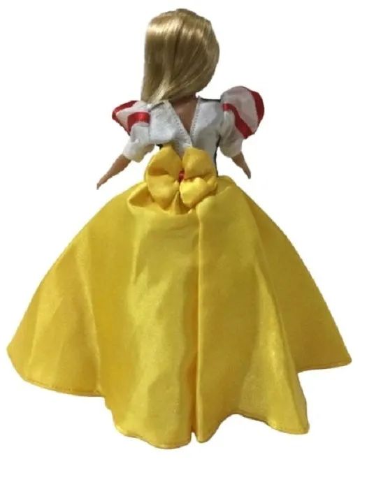 Vestido Para Boneca Barbie Branca De Neve Ler Anuncio - Foto 4