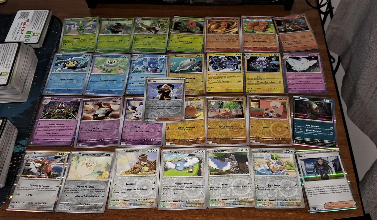 165 cartas pokemon coleção Obsidiana em Chamas sem repetição +8 energias e 1 vulpix brinde