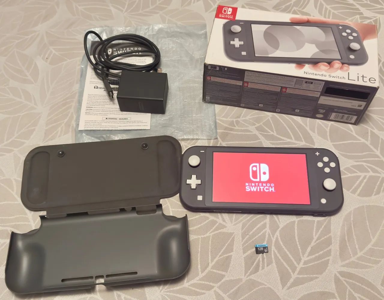 Nintendo Switch Lite Cinza + Micro sd 128gb + case