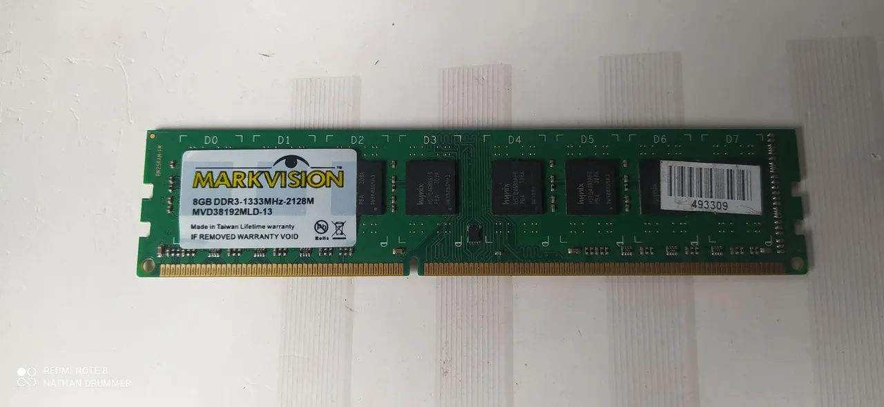Memória RAM 8GB DDR3 1333MHz MarkVision