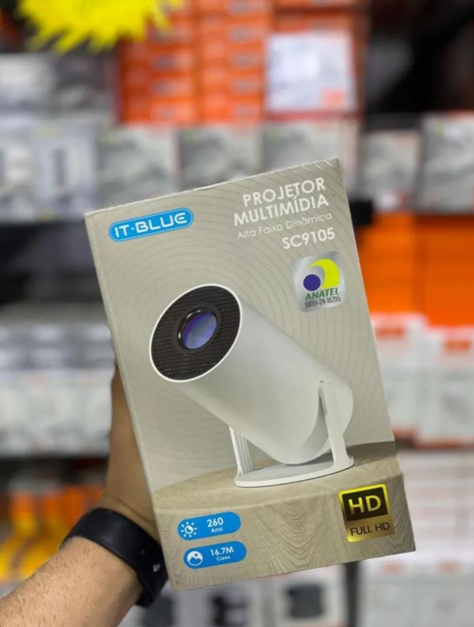 Projetor portátil full HD it blue - entrega em São Luís e região 