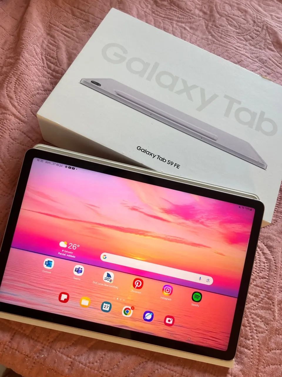 Tablet Samsung Galaxy Tab S9 FE Wifi, 128GB, 6GB RAM, Tela Imersiva de 10.9" Lavanda - Foto 2