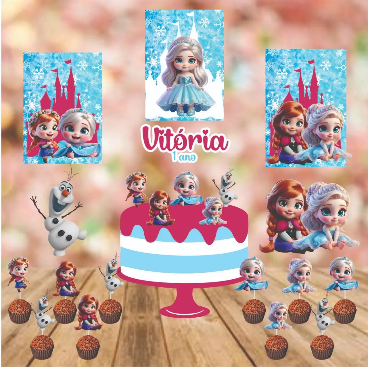 Kit festa Frozen baby pronto em 24 horas