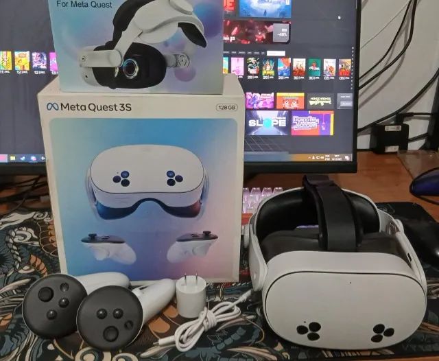 Meta Quest 3s 128GB Menos de 1 mês uso - Peças e Acessórios de