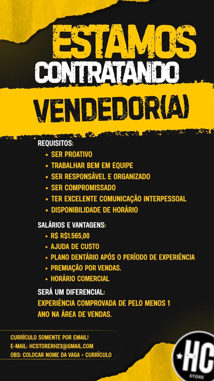 Oportunidade de emprego