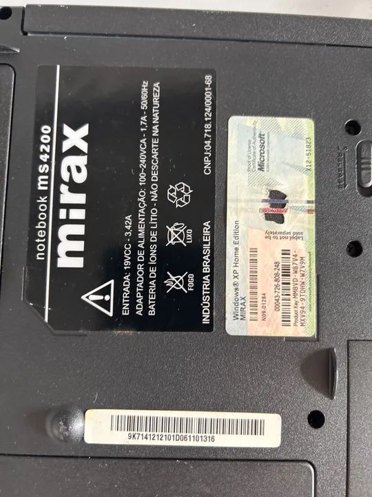 Notebook Mirax - para retirada de peças  - Foto 4