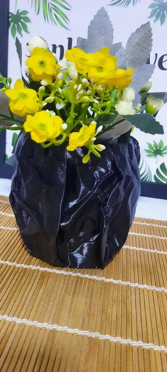 Vaso Efeito Papel Amassado impressão 3D - Foto 2