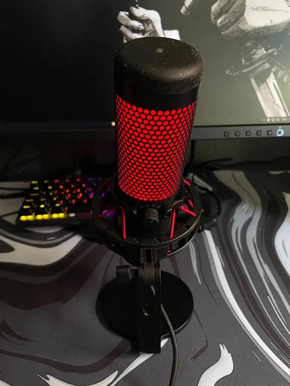 Microfone HyperX QuadCast Qualidade de áudio profissional - Foto 4