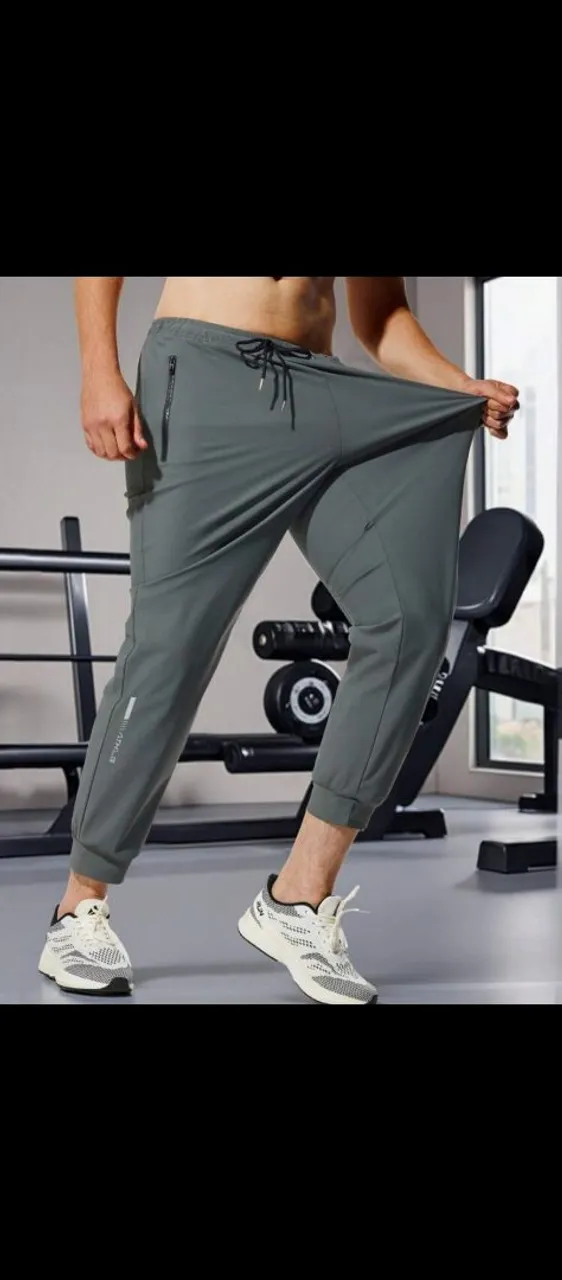 Calça de moletom cinza masculina