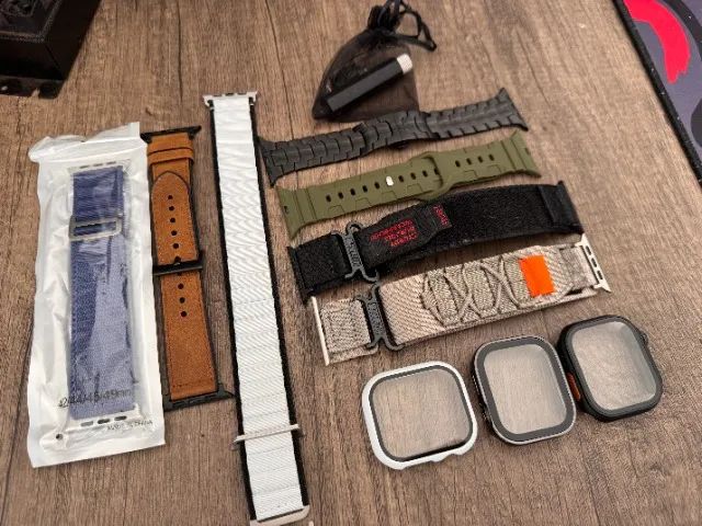 Kit 7 Pulseiras + 3 Cases Bumper p/ Apple Watch 44/45/46mm e Ultra - Perfeito Estado! - Foto 2
