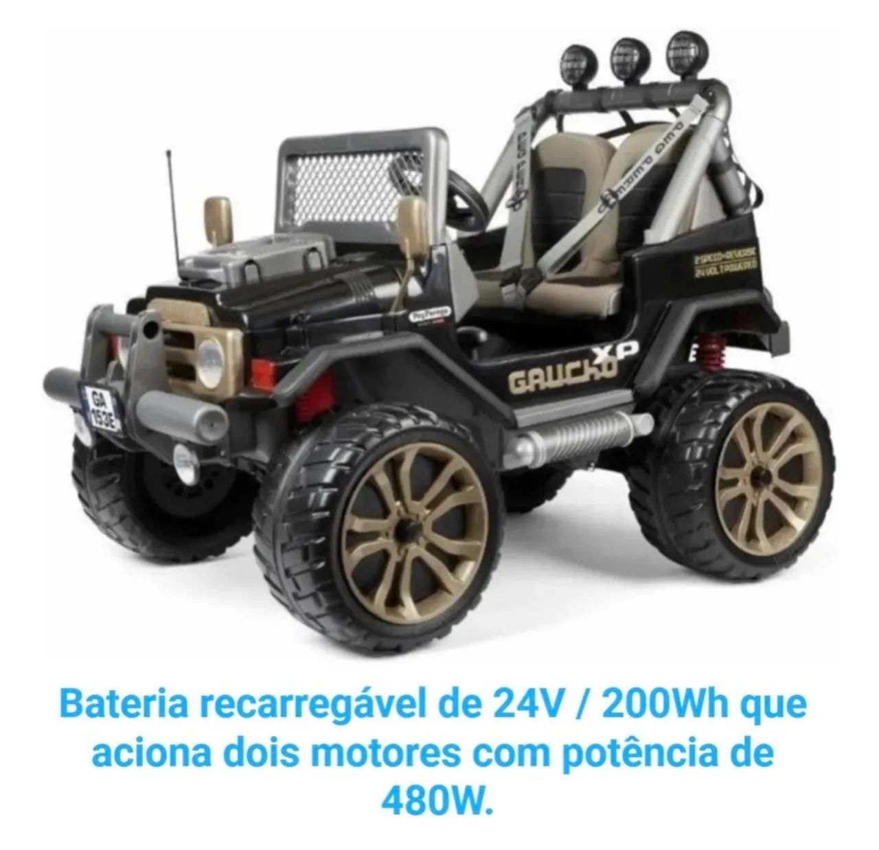  Carro Eletrico Peg Perego Gaucho - Foto 3