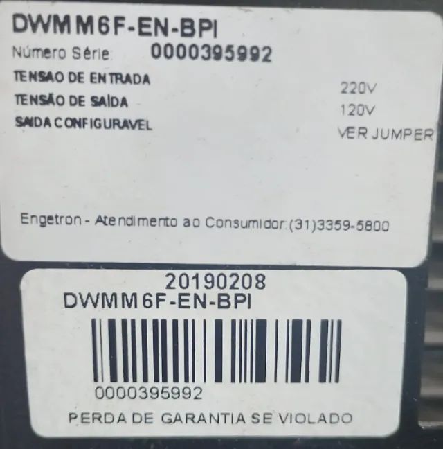 Engetron Energia Garantida Nobreak/UPS Monofásico DWMM6 6kVA - Foto 2