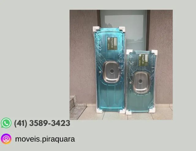 Pia Ghelplus 120 cm - Inox com Concreto Aerado (Sem válvula e sem ralo) em 3 Vezes cartão  - Foto 3