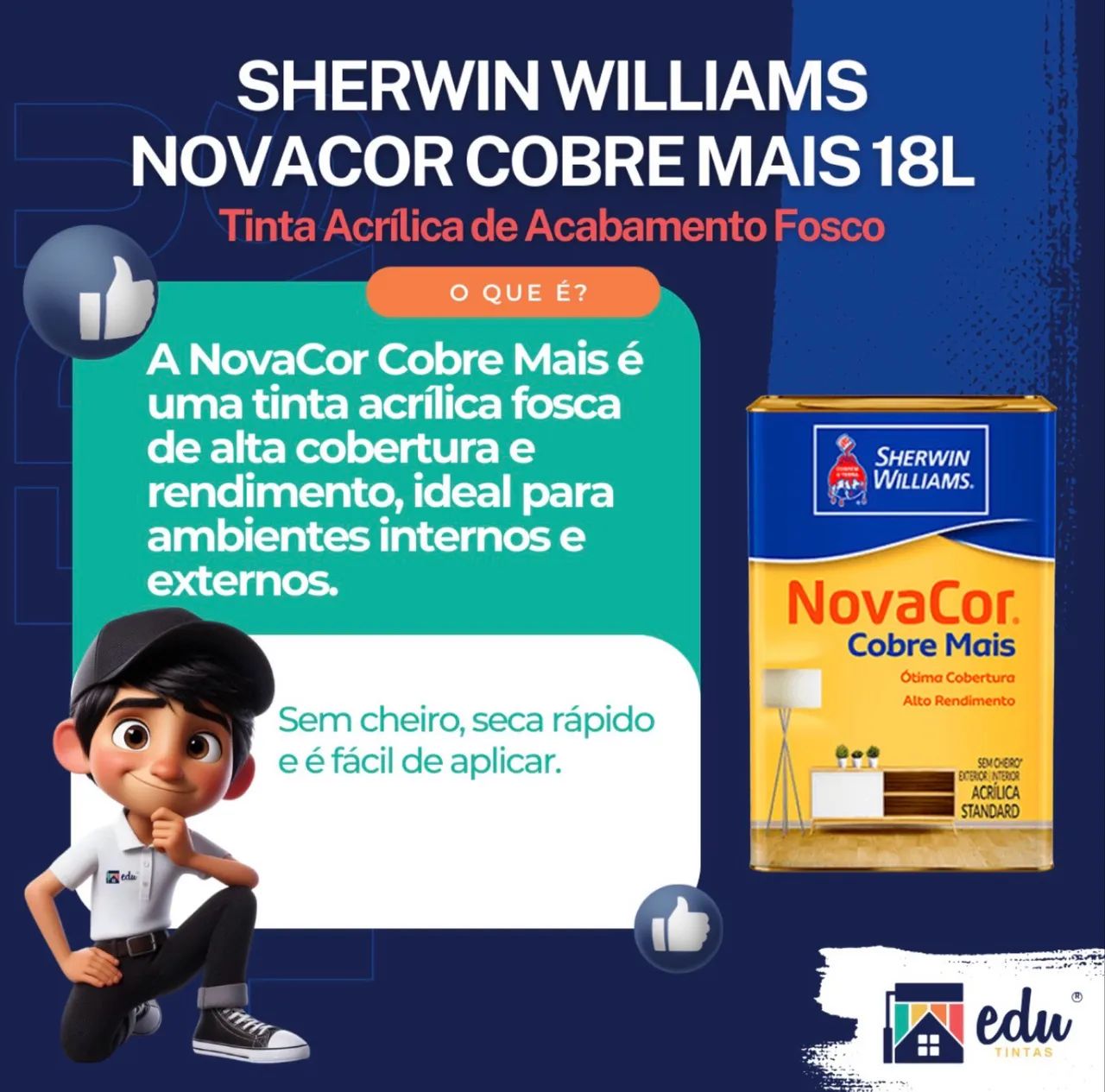 Tinta Novacor Cobre Mais Standard Fosco Exterior, I - Foto 4